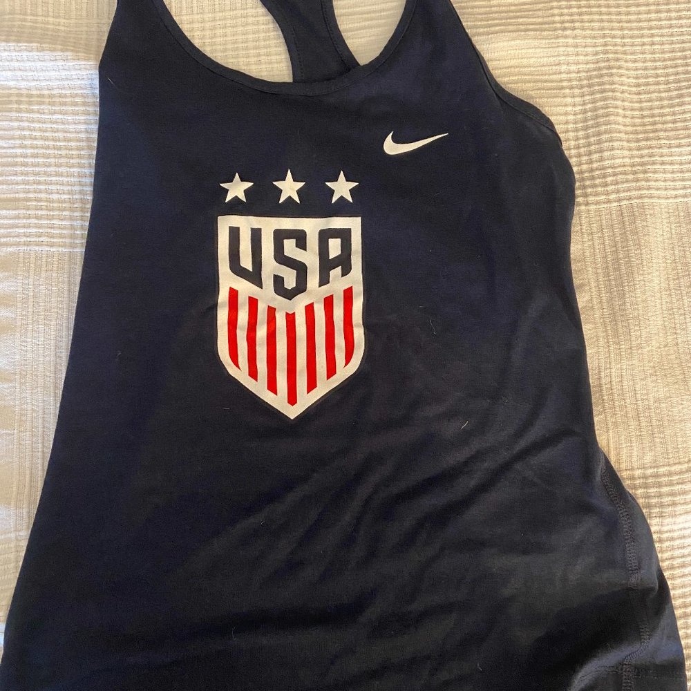 Navy USA Flag Nike Workout Top